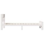 vidaXL Rám postele s čelnou doskou Biela 90 x 190 cm Borovicový masív – Obrázok 5