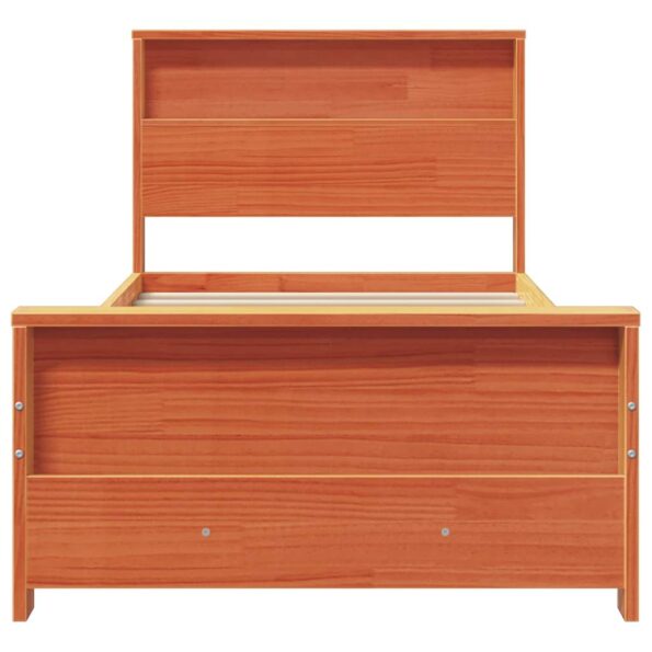 vidaXL Rám postele Voskovo hnedá 75 x 190 cm Borovicový masív – Obrázok 4