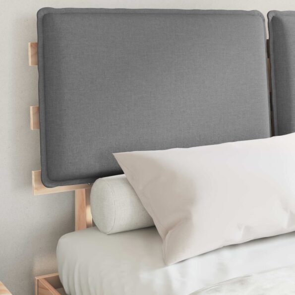 vidaXL Rám postele s čalúneným čelom Svetlosivá 140 x 200 cm – Obrázok 3