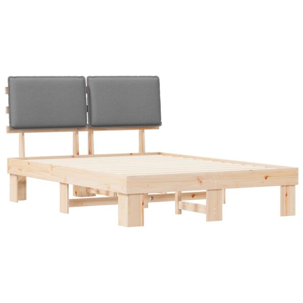 vidaXL Rám postele s čalúneným čelom Svetlosivá 140 x 200 cm – Obrázok 4