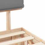 vidaXL Rám postele s čalúneným čelom Svetlosivá 140 x 200 cm – Obrázok 8