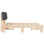 vidaXL Rám postele s čalúneným čelom Tmavo šedá 140 x 200 cm – Obrázok 6