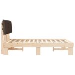 vidaXL Rám postele s čalúneným čelom Sivohnedá 140 x 190 cm – Obrázok 6
