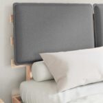 vidaXL Rám postele s čalúneným čelom Svetlosivá 135 x 190 cm – Obrázok 3