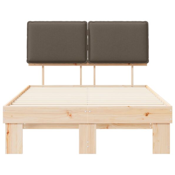 vidaXL Rám postele s čalúneným čelom Sivohnedá 120 x 190 cm – Obrázok 5