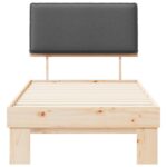 vidaXL Rám postele s čalúneným čelom Tmavo šedá 100 x 200 cm – Obrázok 5