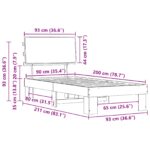 vidaXL Rám postele s čalúneným čelom Čierna 90 x 200 cm – Obrázok 11