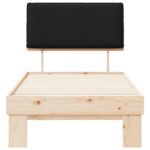 vidaXL Rám postele s čalúneným čelom Čierna 90 x 200 cm – Obrázok 5