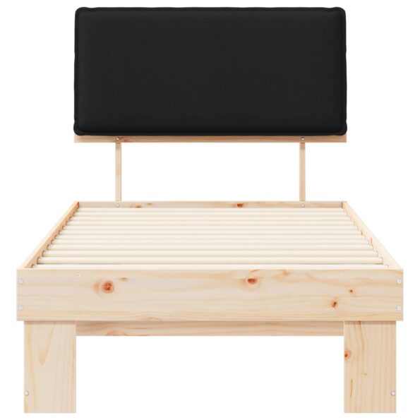 vidaXL Rám postele s čalúneným čelom Čierna 80 x 200 cm – Obrázok 5