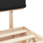 vidaXL Rám postele s čalúneným čelom Čierna 80 x 200 cm – Obrázok 8