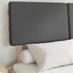 vidaXL Rám postele s čalúneným čelom Tmavo šedá 150 x 200 cm – Obrázok 3