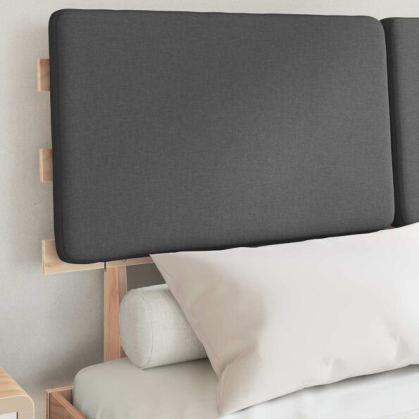 vidaXL Rám postele s čalúneným čelom Tmavo šedá 150 x 200 cm – Obrázok 3