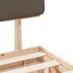 vidaXL Rám postele s čalúneným čelom Sivohnedá 150 x 200 cm – Obrázok 8