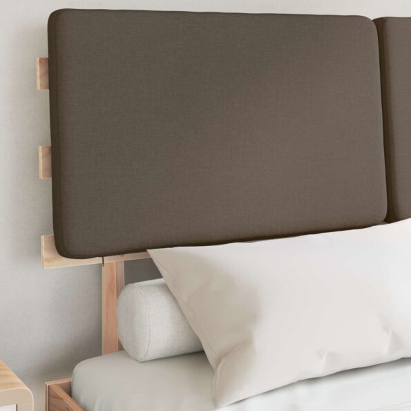 vidaXL Rám postele s čalúneným čelom Sivohnedá 140 x 200 cm – Obrázok 3