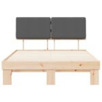 vidaXL Rám postele s čalúneným čelom Tmavo šedá 120 x 190 cm – Obrázok 5