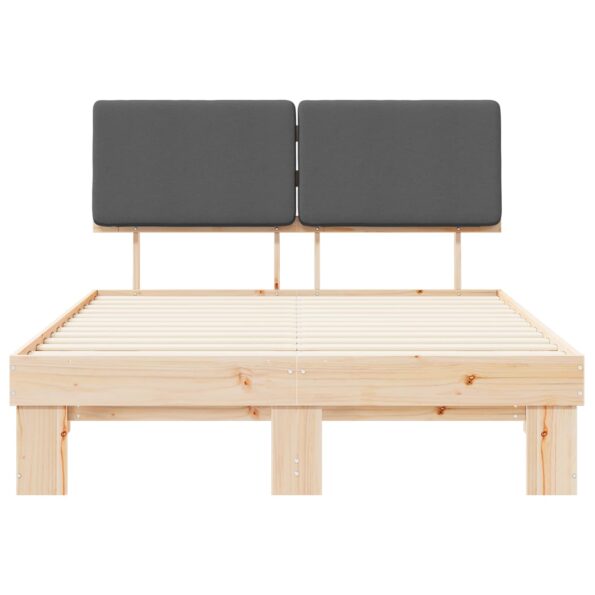 vidaXL Rám postele s čalúneným čelom Tmavo šedá 120 x 190 cm – Obrázok 5