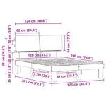 vidaXL Rám postele s čalúneným čelom Svetlosivá 120 x 190 cm – Obrázok 11