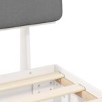 vidaXL Rám postele s čalúneným čelom Svetlosivá 120 x 190 cm – Obrázok 8