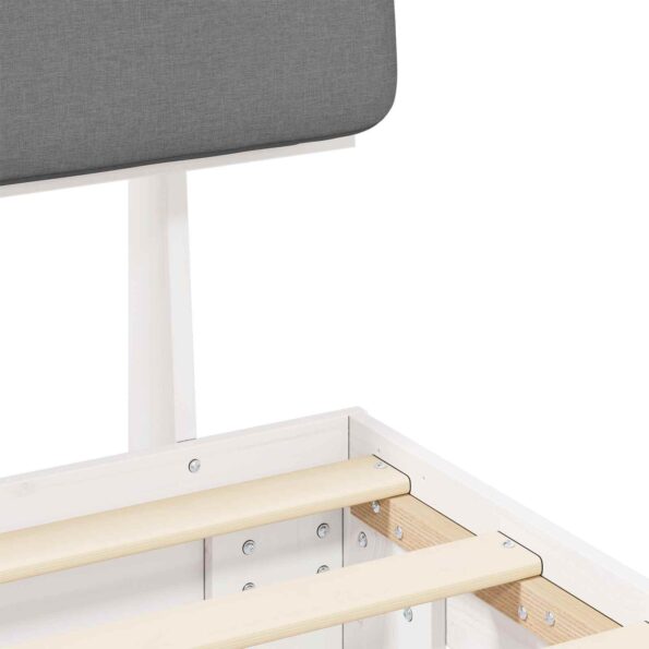 vidaXL Rám postele s čalúneným čelom Svetlosivá 120 x 190 cm – Obrázok 8