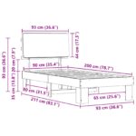 vidaXL Rám postele s čalúneným čelom Svetlosivá 90 x 200 cm – Obrázok 11