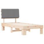 vidaXL Rám postele s čalúneným čelom Svetlosivá 80 x 200 cm – Obrázok 4