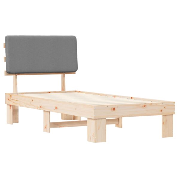 vidaXL Rám postele s čalúneným čelom Svetlosivá 80 x 200 cm – Obrázok 4