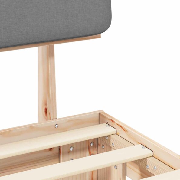 vidaXL Rám postele s čalúneným čelom Svetlosivá 80 x 200 cm – Obrázok 8