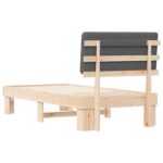 vidaXL Rám postele s čalúneným čelom Tmavo šedá 80 x 200 cm – Obrázok 7