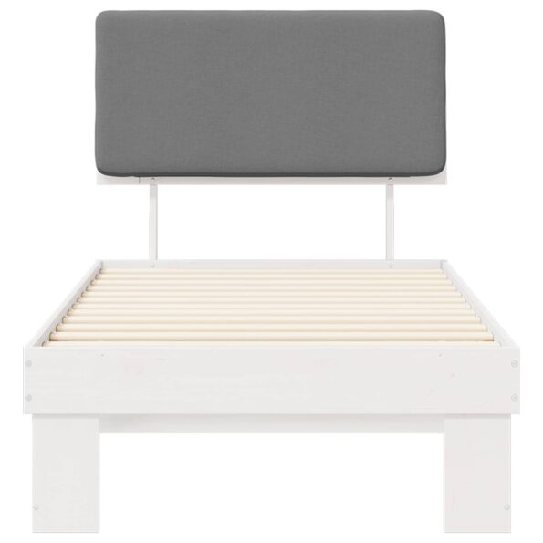 vidaXL Rám postele s čalúneným čelom Svetlosivá 80 x 200 cm – Obrázok 5