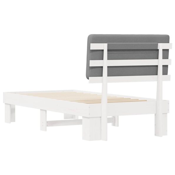 vidaXL Rám postele s čalúneným čelom Svetlosivá 80 x 200 cm – Obrázok 7