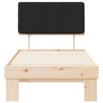 vidaXL Rám postele s čalúneným čelom Čierna 90 x 190 cm – Obrázok 5