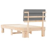 vidaXL Rám postele s čalúneným čelom Svetlosivá 75 x 190 cm – Obrázok 7