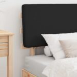 vidaXL Rám postele s čalúneným čelom Čierna 75 x 190 cm – Obrázok 3