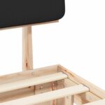 vidaXL Rám postele s čalúneným čelom Čierna 75 x 190 cm – Obrázok 8