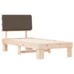 vidaXL Rám postele s čalúneným čelom Sivohnedá 75 x 190 cm – Obrázok 4