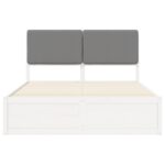 vidaXL Rám postele s čalúneným čelom Čierna 150 x 200 cm – Obrázok 4