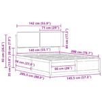 vidaXL Rám postele s čalúneným čelom Tmavo šedá 100 x 200 cm – Obrázok 11