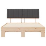 vidaXL Rám postele s čalúneným čelom Tmavo šedá 160 x 200 cm – Obrázok 5