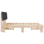 vidaXL Rám postele s čalúneným čelom Tmavo šedá 160 x 200 cm – Obrázok 6