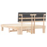 vidaXL Rám postele s čalúneným čelom Tmavo šedá 160 x 200 cm – Obrázok 7