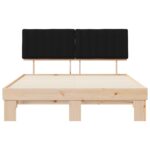 vidaXL Rám postele s čalúneným čelom Čierna 160 x 200 cm – Obrázok 5