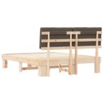 vidaXL Rám postele s čalúneným čelom Sivohnedá 160 x 200 cm – Obrázok 7