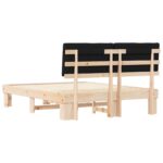 vidaXL Rám postele s čalúneným čelom Čierna 150 x 200 cm – Obrázok 7