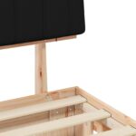vidaXL Rám postele s čalúneným čelom Čierna 150 x 200 cm – Obrázok 8