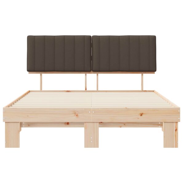 vidaXL Rám postele s čalúneným čelom Sivohnedá 150 x 200 cm – Obrázok 5