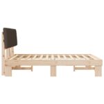 vidaXL Rám postele s čalúneným čelom Sivohnedá 150 x 200 cm – Obrázok 6