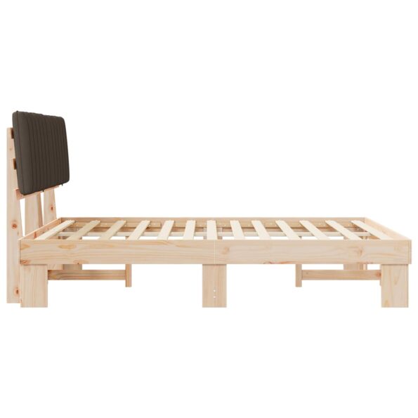 vidaXL Rám postele s čalúneným čelom Sivohnedá 150 x 200 cm – Obrázok 6