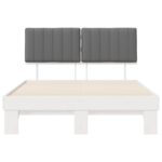 vidaXL Rám postele s čalúneným čelom Svetlosivá 140 x 200 cm – Obrázok 5