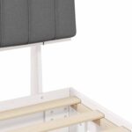 vidaXL Rám postele s čalúneným čelom Svetlosivá 140 x 200 cm – Obrázok 8