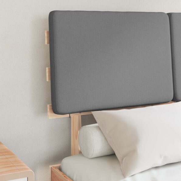 vidaXL Rám postele s čalúneným čelom Svetlosivá 120 x 200 cm – Obrázok 3